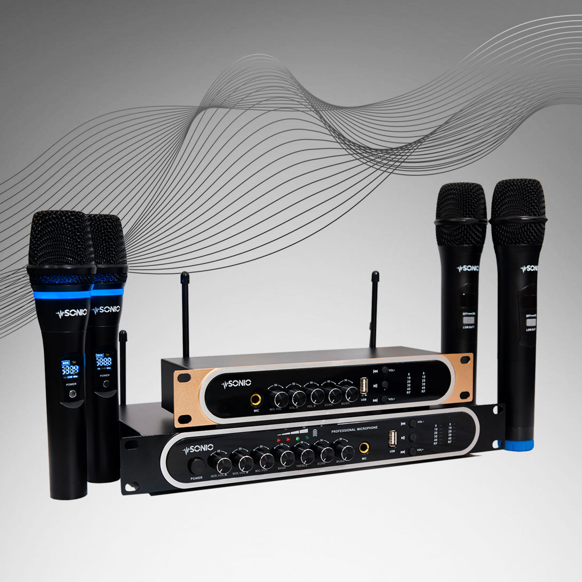 At SONIO, we know that the right gear can make a performance   We’ve developed our Wireless Microphone System to connect to your sound system. You can count on it to help you deliver your best vocal performance